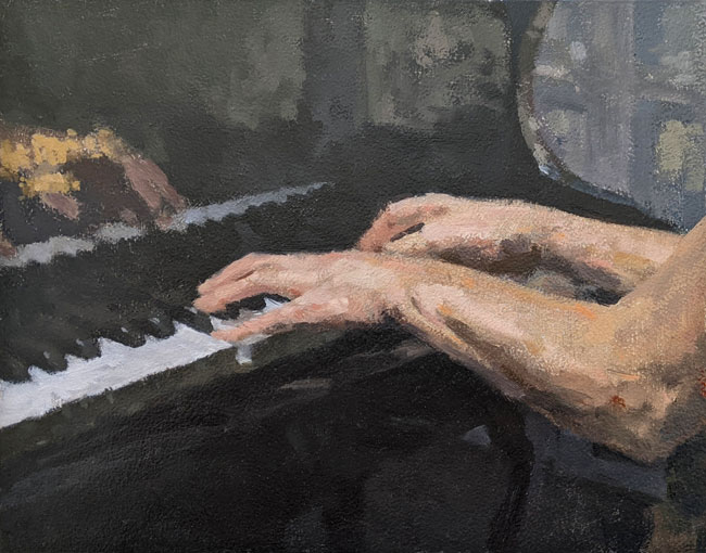 Reflecting Reflections<br>8x10 oil on panel<br>available