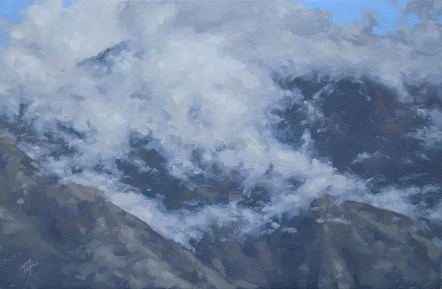 Top of the Mountain Study<br>8x12 oil on panel<br>available
