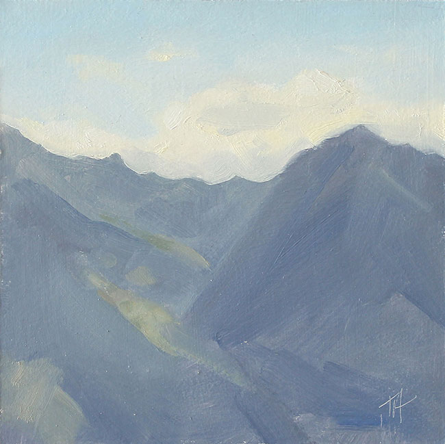 plein air study<br>6x6 oil on panel<br>sold