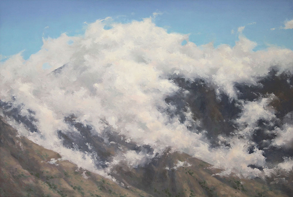 Sacred Mountain Tops<br>20x30 oil on panel<br>Honorable mention 2017 Springville MOA Spiritual and Religious Show<br>available
