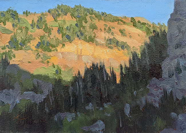 Timp Trail<br>5x7 oil on panel<br>available